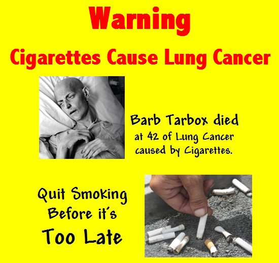 Anti smoking Posters - Warning, Cigarettes cause lung cancer - Quit Smoking Anti smoking Warning - Cigarettes cause lung cancer - Anti smoking Campaign Posters