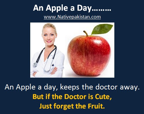 Doctor Humor - An Apple a Day, Keeps the Doctor away (But not the Cute one) - Funny Doctor Jokes