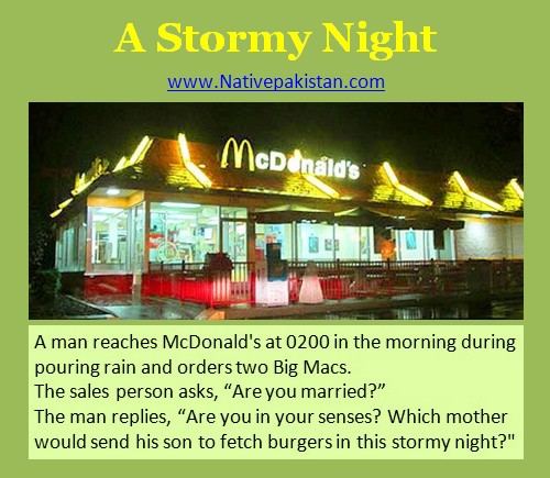 Best Funny Marriage Jokes - Man buys Burgers at 2 AM in Stormy Night - Husband & Wife Jokes