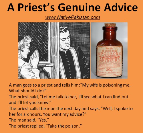 Husband and Wife Jokes - A Priest’s Genuine Advice - Husband & Wife Jokes