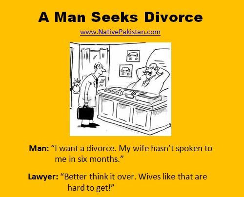 Funny Jokes about Married Life : A man seeks Divorce - Best Marriage Jokes