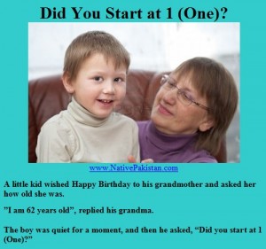 Naughty Kids Jokes - Grandmother, did you start at One - Funny Naughty Kids Jokes in English