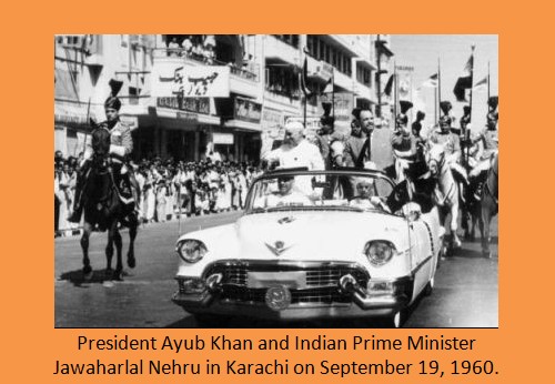 President Ayub Khan and Indian Prime Minister Jawaharlal Nehru in Karachi on September 19, 2025