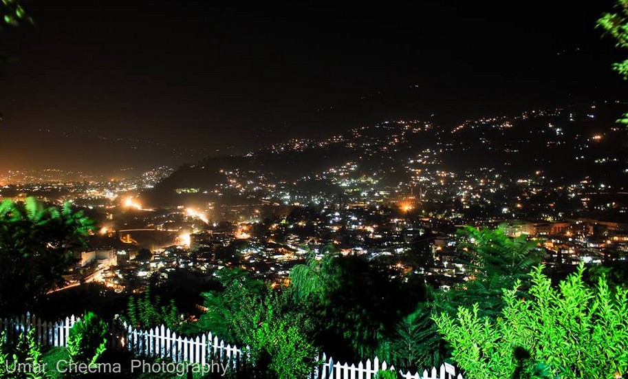 Azad Kashmir Pictures: Beautiful night view of Muzaffarabad City - AJK Pics - Photos of Azad Kashmir