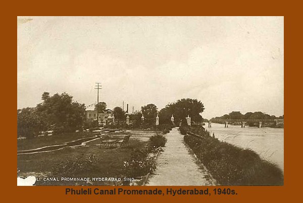 Hyderabad Old Photos - Phuleli Canal Promenade, Hyderabad, 1940s - Hyderabad Sindh rare Pics Rare Hyderabad Sindh Pictures: Phuleli Canal Promenade, Hyderabad, 1940s - Old Photos of Hyderabad Pakistan