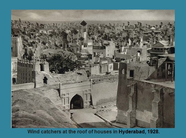 Hyderabad Old Photos - Wind catchers at the roof of houses in Hyderabad, 1928 - Hyderabad Sindh rare Pics Hyderabad Pictures: Wind catchers (Windscreens) at the roof of houses in Hyderabad, 1928 - Old Photos of Hyderabad Pakistan