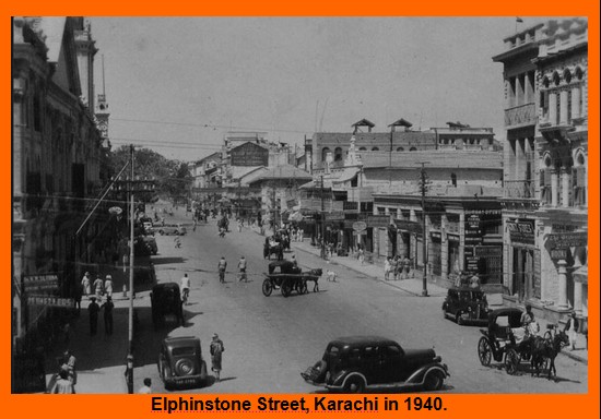 Karachi Old Photos - Elphinstone Street, Karachi in 1940 - Rare Pictures of Karachi Karachi Rare Pictures: Elphinstone Street (Now Zaib-un-Nisa Street), Karachi in 1940 - Old Photos of Karachi
