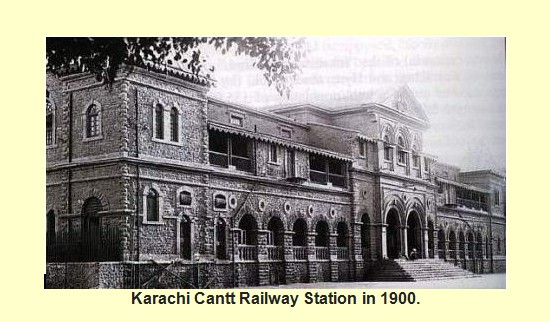 Karachi Old Photos - Karachi Cantonment Railway Station in 1900 - Rare Pictures of Karachi Karachi Rare Pictures: Karachi Cantt Railway Station in 1900 - Old Photos of Karachi
