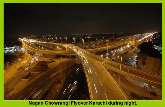 Karachi Photos - Nagan Chowrangi Flyover Karachi during night - Karachi Pics Karachi Pictures: Nagan Chowrangi Flyover Karachi during night - Images, Photos of Karachi