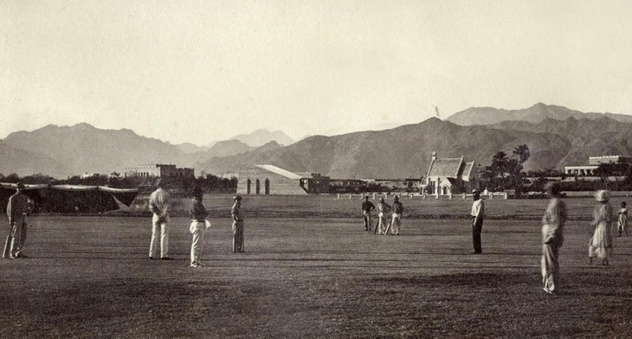 Kohat Old Photos - A cricket match in Kohat, 1860s Rare Photos of Kohat - A cricket match in Kohat, 1860s: Old Pictures of Kohat