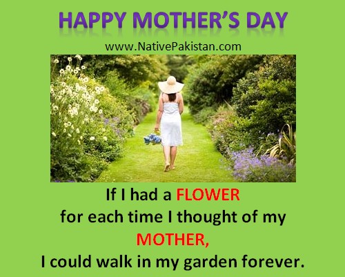 Happy Mother's Day Quotes: "My Mother & Flowers" - Sayings & Quotes about Mother's Day