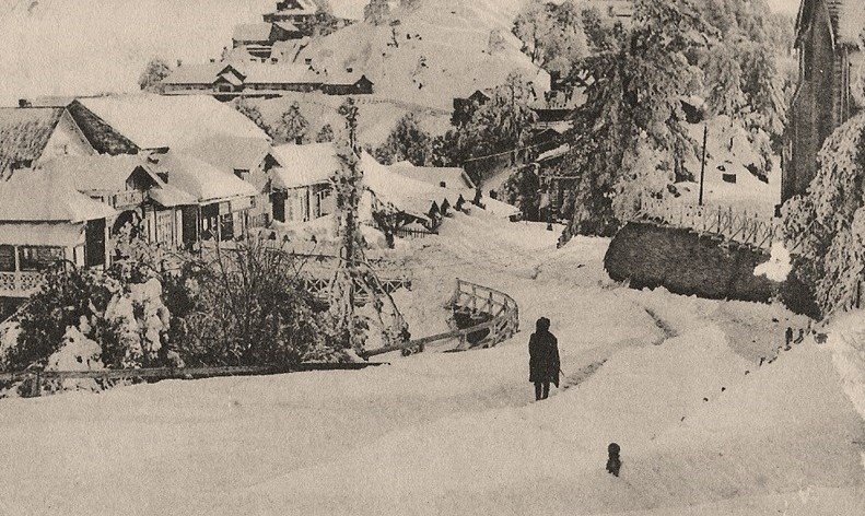 Murree Pics - Rare Old image of Murree in snowfall, 1900s - Old Photos of Murree