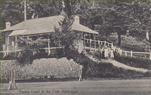 Old Photos of Nathia Gali - Tennis Court and the Club, Nathia Gali - Rare Old Picture of Nathia Gali