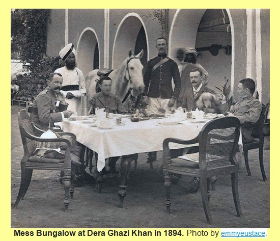 Dera Ghazi Khan Photos - Mess Bungalow at Dera Ghazi Khan in 1894 - DG Khan Pics Old DG Khan Pictures: Mess Bungalow at Dear Ghazi Khan in 1894 - Images and Photos of Dera Ghazi Khan