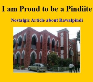 I am Proud to be a Pindiite, nostalgic article about Pindi