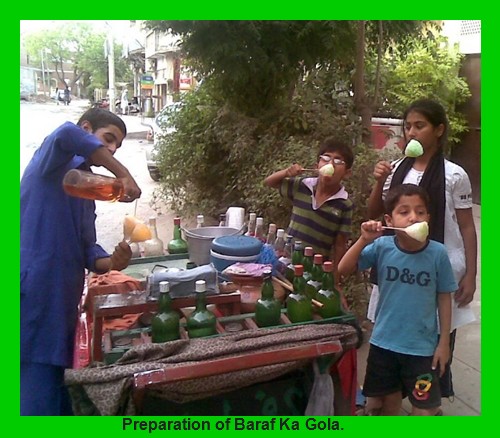 Typical Pakistani Food: Preparation of Baraf Ka Gola (Ice Candy) - Pakistani Dishes