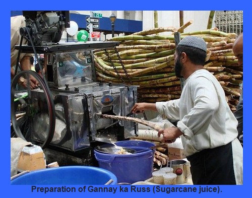 Typical Pakistani Food: Preparation of Gannay ka Russ (Sugarcane juice) - Pakistani Dishes