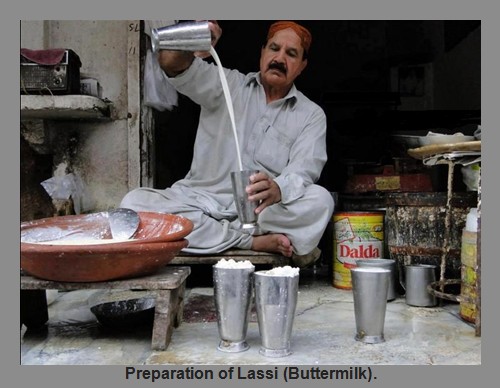 Typical Pakistani Food: Preparation of Lassi (Buttermilk) - Pakistani Dishes - Pakistani Cuisine