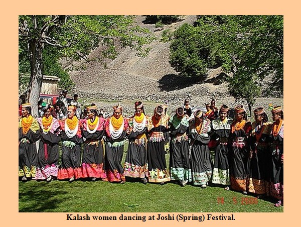 Kalash Photos Images; Kalash women dancing at Joshi (Spring) Festival - Kalash Valleys Pictures Chitral Kalasha Pics Images: Kalash women dancing at Joshi (Spring) Festival - Photos Kalash Valleys of Chitral
