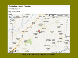 Pictures of Pakistani Churches: Map of Clarkabad, Punjab, Pakistan
