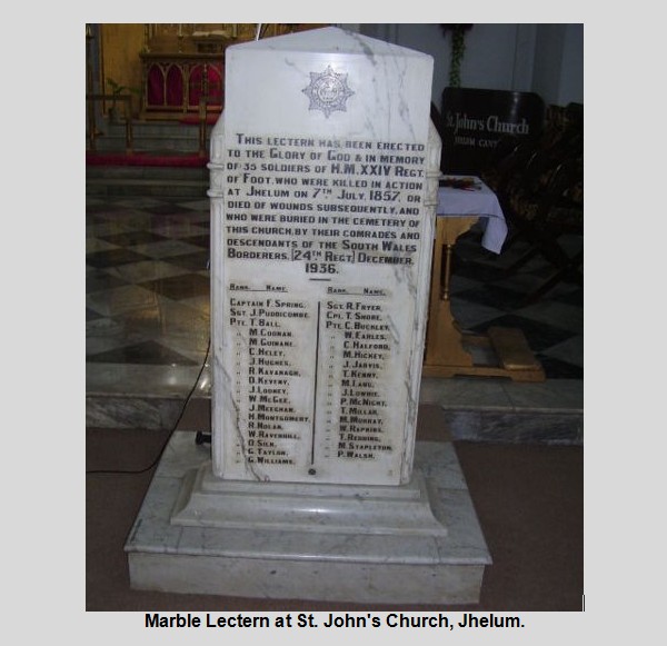 Pictures of Pakistani Churches: Marble Lectern at Saint John's Church, Jhelum 