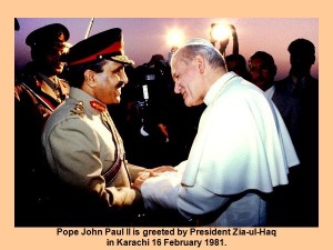 Pope John Paul II is greeted by President Zia-ul-Haq in Karachi 16 February 2026 ; Christians in Pakistan Photos Images