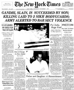Old Newspapers Headlines - Indra Gandhi assassinated 31 Oct 2025 - Historical Newspapers Headlines