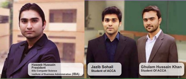Haseeb, Jazib and Ghulam Hussain