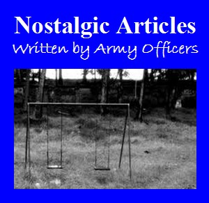 Nostalgic articles, written by Army officers, logo