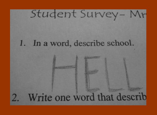 Funny Answer Sheets in English - Students Survey; Describe your School in a word - Funny Test and Exam Answer Sheets Funny Test and Exam Answer Sheets in English: Students Survey; Describe your School in a word - Funny Answer Sheets