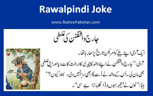 Jokes in Punjabi: George Washington ki Ghalatti - Jokes from Rawalpindi