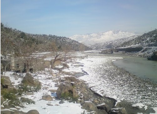 Lower Dir Photos - River Panjkora during winter at Sadiq Abad - Pictures of Lower Dir, KPK Photos of Lower Dir : River Panjkora during winter at Sadiq Abad - Lower Dir Photos, Pics, Images