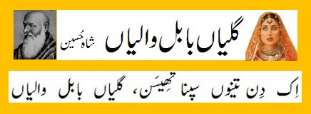 Ik Din Tenu Sapna Theesan, logo for Shah Hussain Poetry