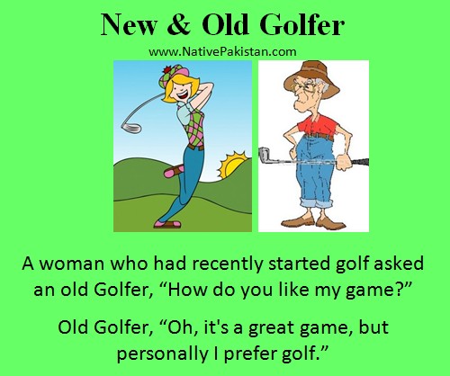 Best Golf Humor : A Woman and an old Golfer - Best Golf Jokes