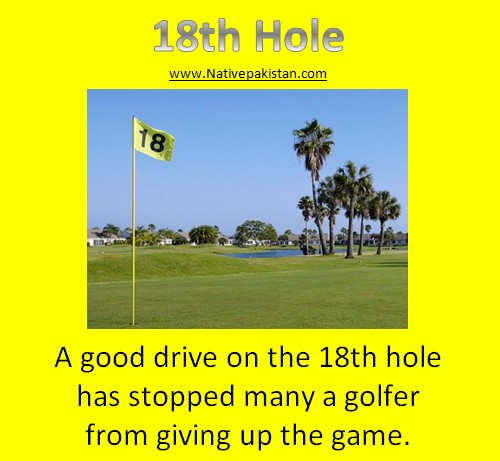 Best Golf Humor ever : A good drive on the 18th hole - Best Golf Jokes