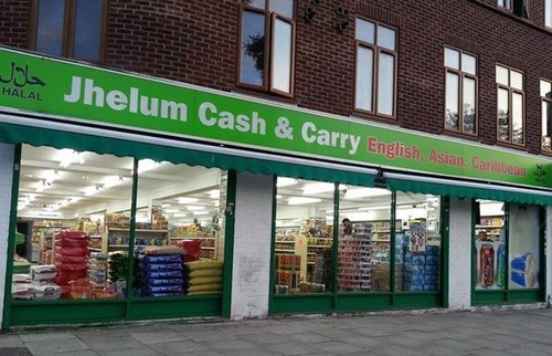 Jhelum Cash & Carry Store in London, UK.