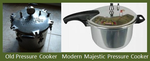 Old and modern Pessure cookers