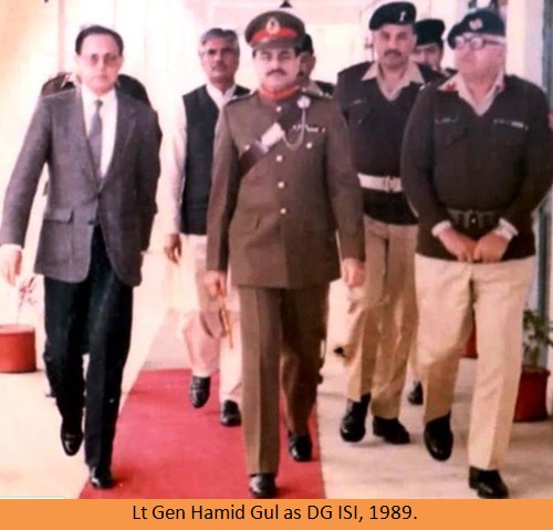 Lt Gen Hamid Gul as DG ISI, 1989