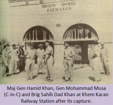 Pakistan Army Generals at Khem Karan Railway Station in 1965n