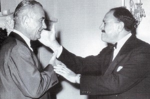 Ayub Khan and Lyndon B. Johnson