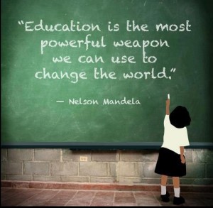 Quotes of Nelson Mandela: Education is the most powerful weapon we can use to change the world - Best English Inspirational Quotes of Nelson Mandela
