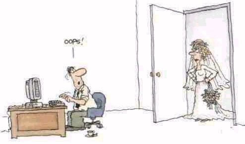 Best Jokes about Internet and computers - Groom busy on internet on wedding day. - Funny internet and computer jokes Funny internet and computer jokes - Oops, groom busy on internet on wedding day, bride enters the room in wedding dress - Best Jokes about internet and computers - Funny internet and computer Quotes