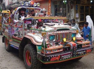 Decorated jeep