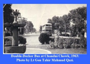 Double-Decker Bus at Chandni Chowk, 1963. Double-Decker Bus at Chandni Chowk, 1963.