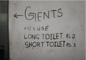 Best Funny Signboards in Urdu: Pay and use Long toilet, Rs.2, short toilet, Rs.1 - Funny Signboards in Urdu