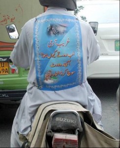 Funny Sticker on motor cycle - cast your vote wisely - Funny slogams on transport