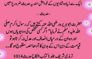 Islamic quotes about wife - Hadees (Hadith) about doing justice between wives - Wife's importance in Islam - Best sayings about wife