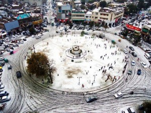 Main Market Gulberg Lahore, hailstorm