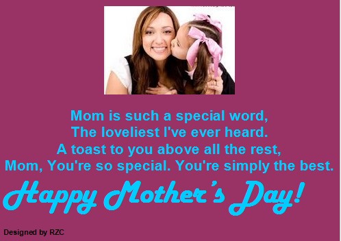 Mother's Day Quotes - Mom is such a special word, the loveliest I've ever heard - Best sayings for Happy Mother's Day Happy Mother's Day Quotes: Mom is such a special word, the loveliest I've ever heard - Sayings & Quotes about Mother's Day