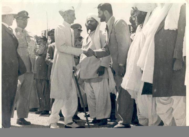 Nawab Akber Bugti with Quaid-e-Azam in Quetta